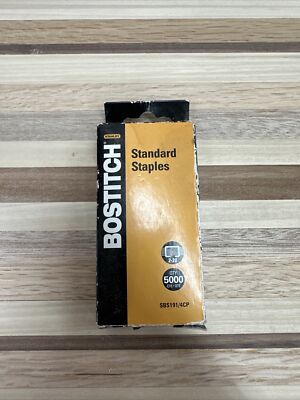 Brand New Opened- Bostitch SBS191/4CP 1/4'' Premium Standard Staples, 5000/Box