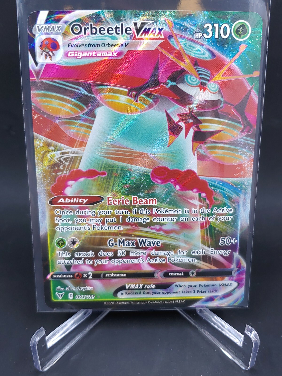 Pokemon Orbeetle VMAX 021/185 Vivid Voltage Ultra Rare Full
