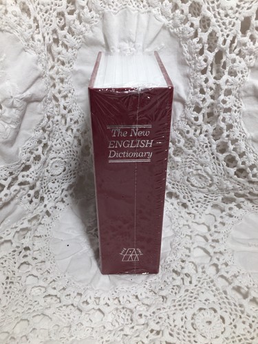 Small Red Dictionary Book Safe Security Lock Key Steel Box Stash Realistic Look