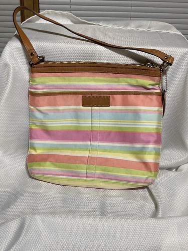 バッグ COACH Ergo Stripe Multicolor shoulder Ergo Bag In Checkerboard Upcrafted Leather | Coachtopia ™