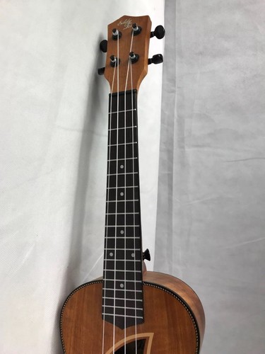 Eddy Finn Model EF-28-C Concert Size All Koa Sharkfin Soundhole Acoustic Ukulele