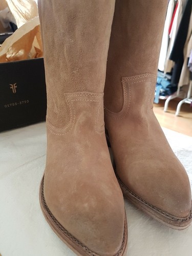 Frye Stiefel Leder Billy Pull On Beige Multi 37.5