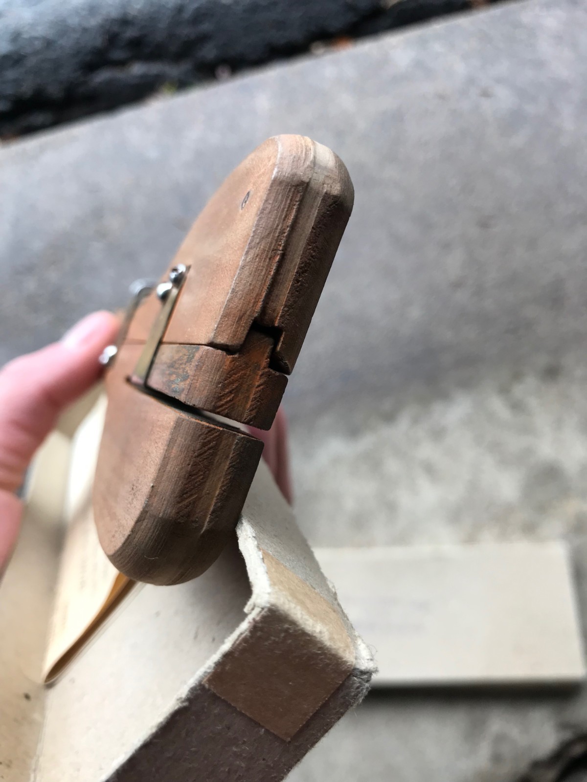 Lafayette Wooden Rug Needle, with Original Instructions and Packaging