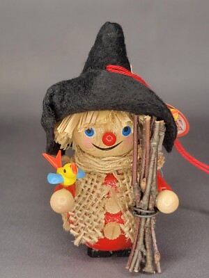 Steinbach Nutcracker Christmas Ornament Wood Scarecrow, Box & Tag, Germany