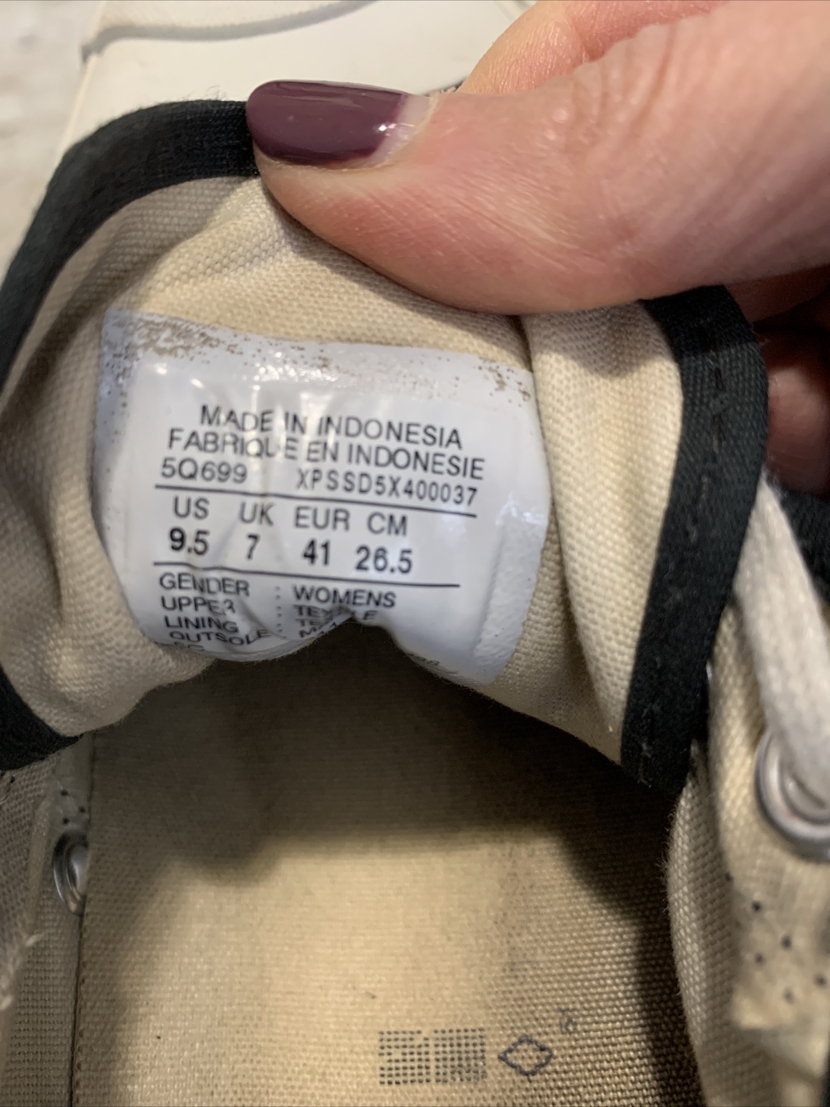 Jack Purcell Sneakers Navy Blue Canvas Sneakers Womens 9.5