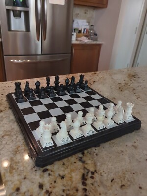 Beginner Chess Set With Foldable Board And Instructive Pieces