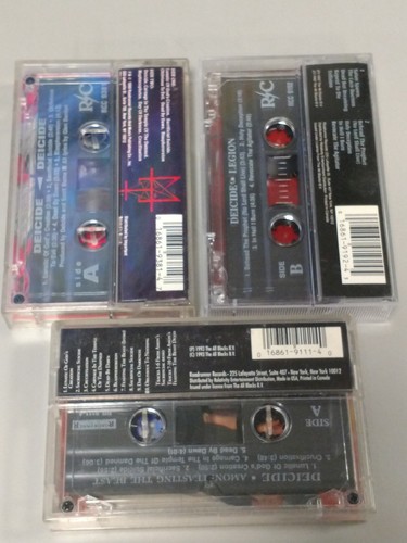 Deicide Cassettes (3) S/T Legion Amon: Feasting the Beast Death Black metal