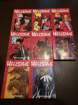 Hellsing Manga Volumes 1 - 8 Lot English by Kohta Hirano Dark Horse Comics