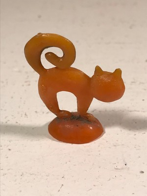 1950s Orange Cat Gumball Prize CRACKER JACK halloween