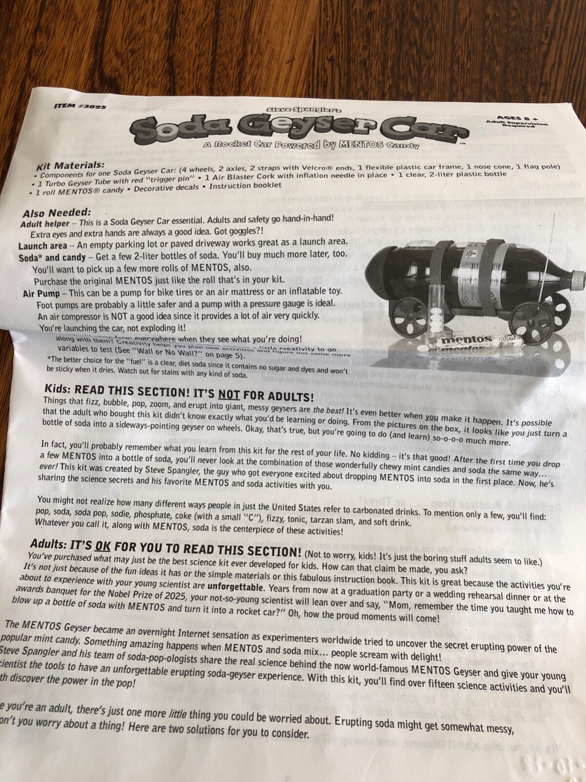 soda geyser car mentos rocket car science