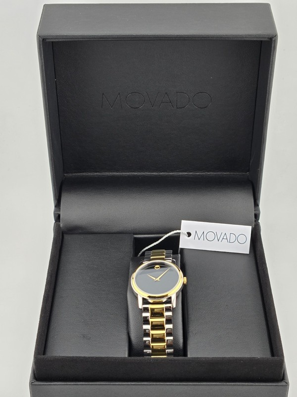 $995 MSRP | Movado Women’s Museum Black Dial Two Tone