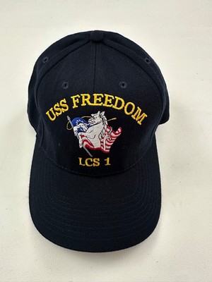 The Corps USS Freedom LCS 1 Logo Blue Baseball Cap Hat One Size
