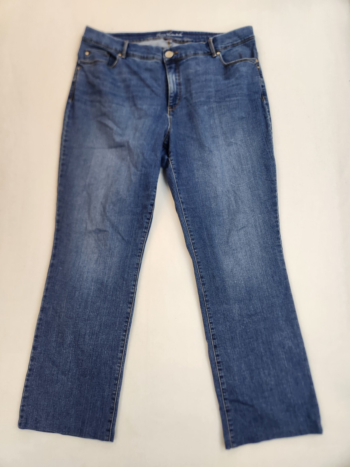 Jordyn Curvy Barely Boot Blue 38x30 Plus Denim