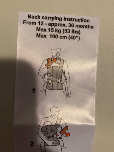 Baby Bjorn Baby Carrier One - Black Mesh With Red Stitching Cotton Mix-NEW