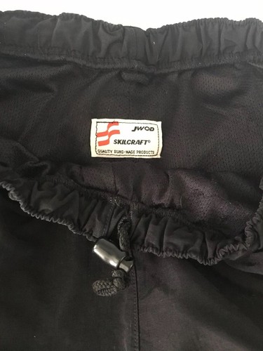 JWOD Skilcraft Black Military IPFU Sweatpants Size M /Drawstring And Zippers