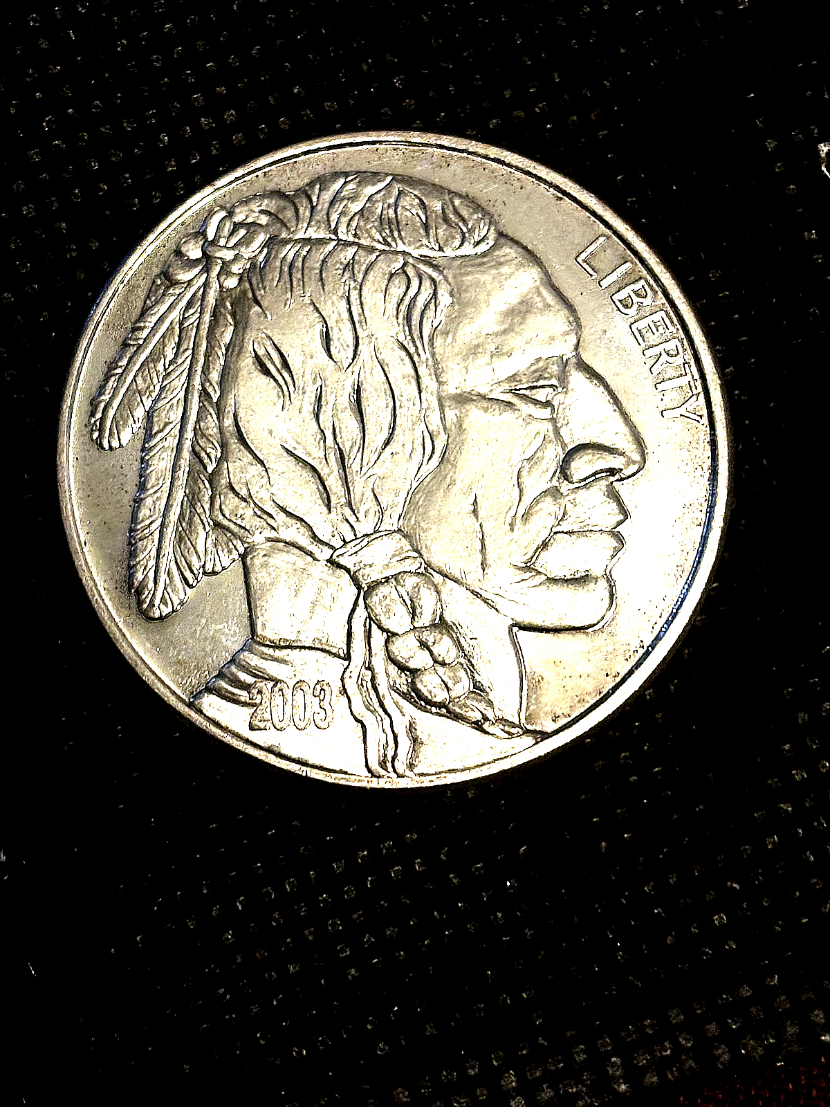 2003 Liberty Indian Head / Buffalo 1 oz Mint troy .999 silver coin