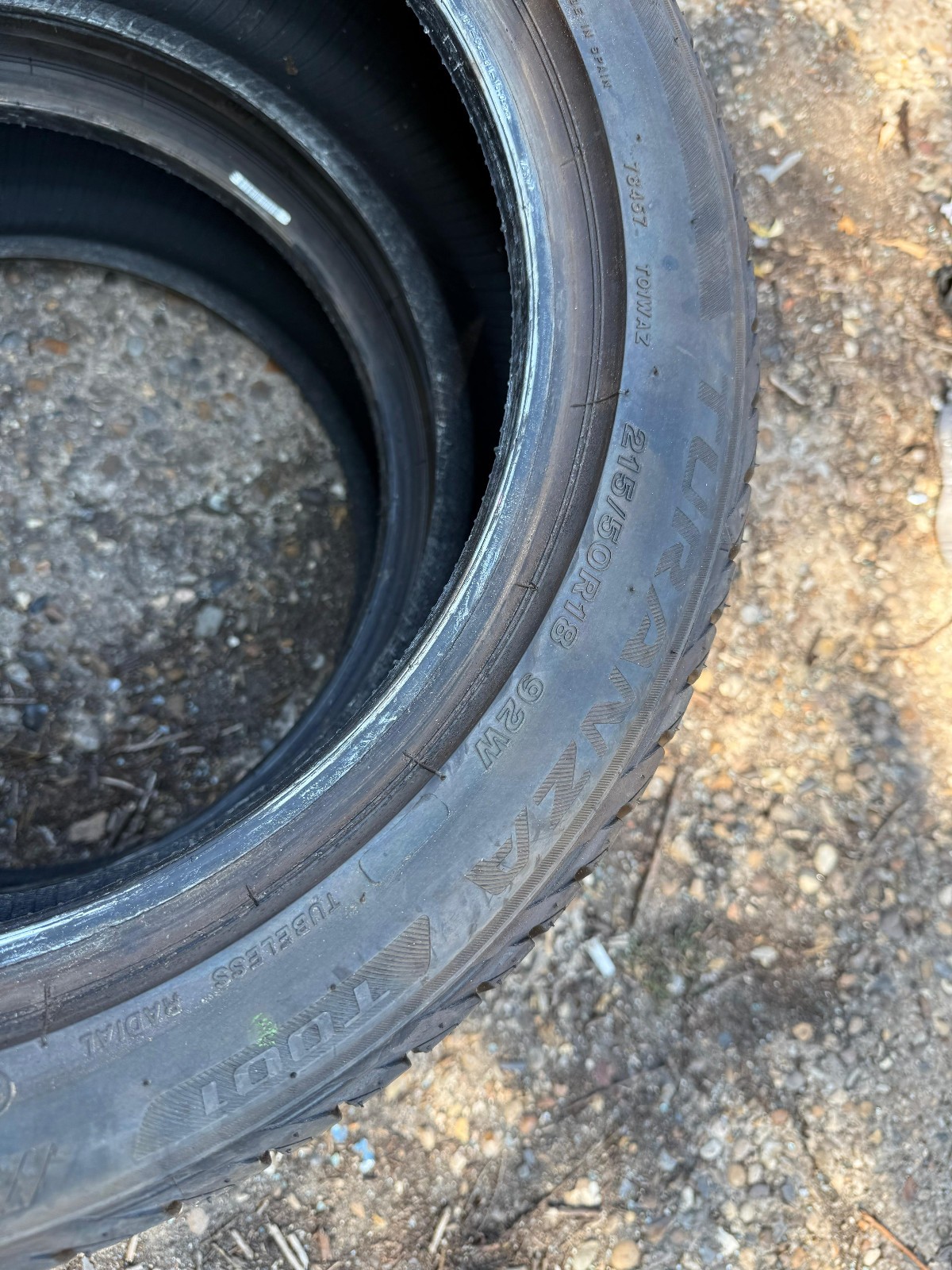 New 215 50 18 Bridgestone, Turanza T001, 92W, x1 Single Tyre (F1_tyres) YD153