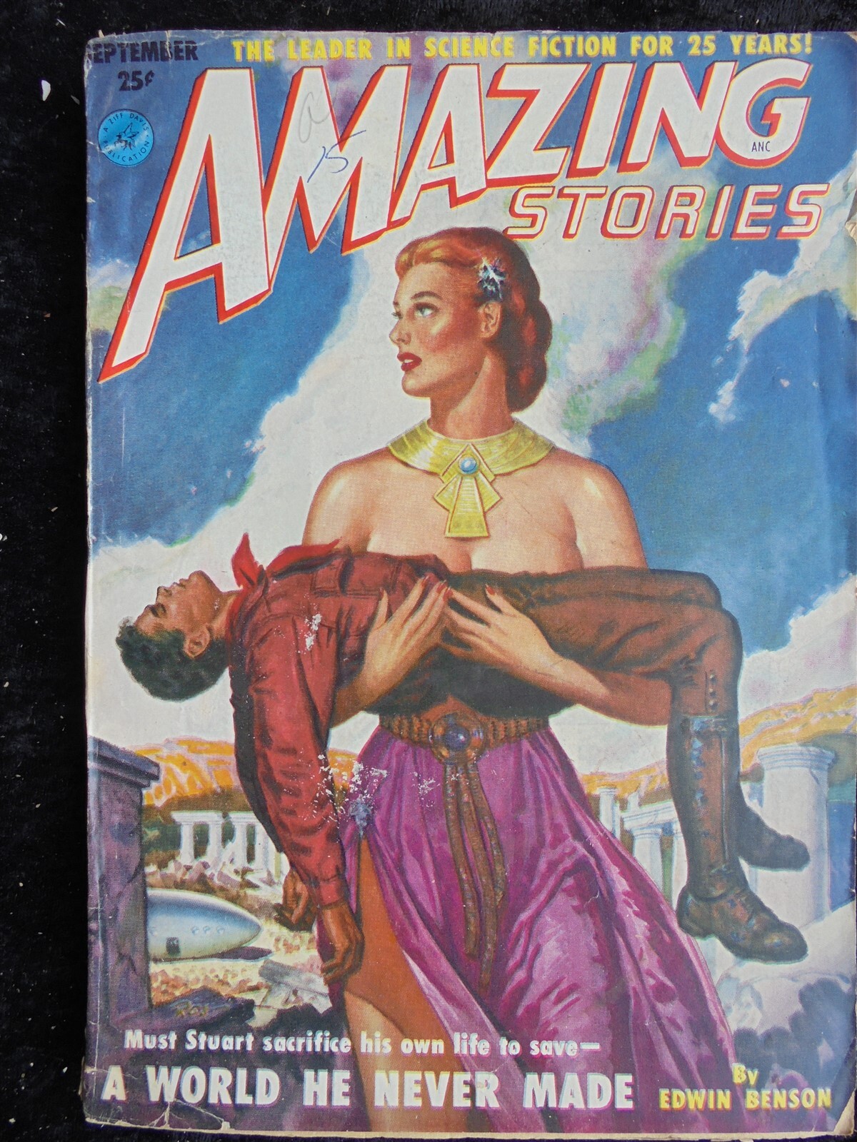 AMAZING STORIES SEPTEMBER 1951 GOLDEN AGE SCI FI PULP