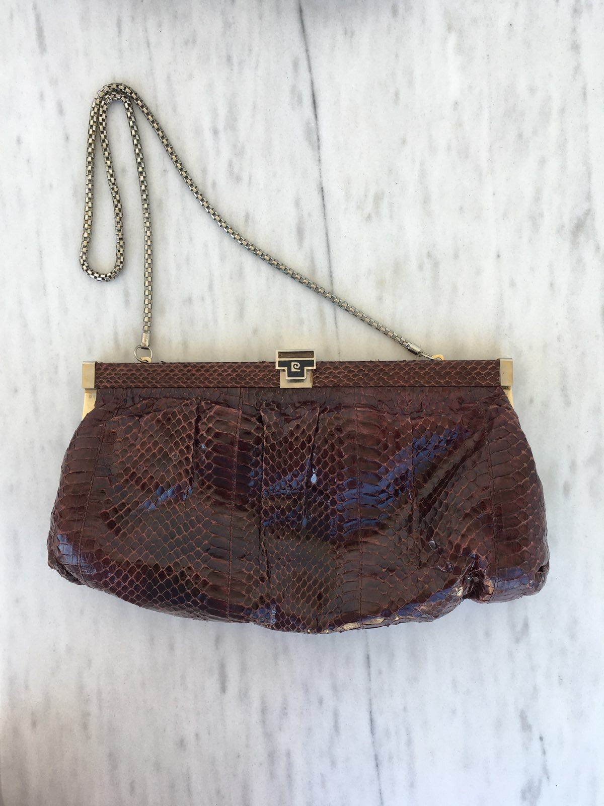 Vintage Snake Skin Leather Bag From MAZLIACH BROS M.B.N.R.