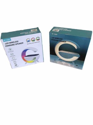 Led Wireless Charging Speaker  BT- 2301 White Color-Brand New-US Seller