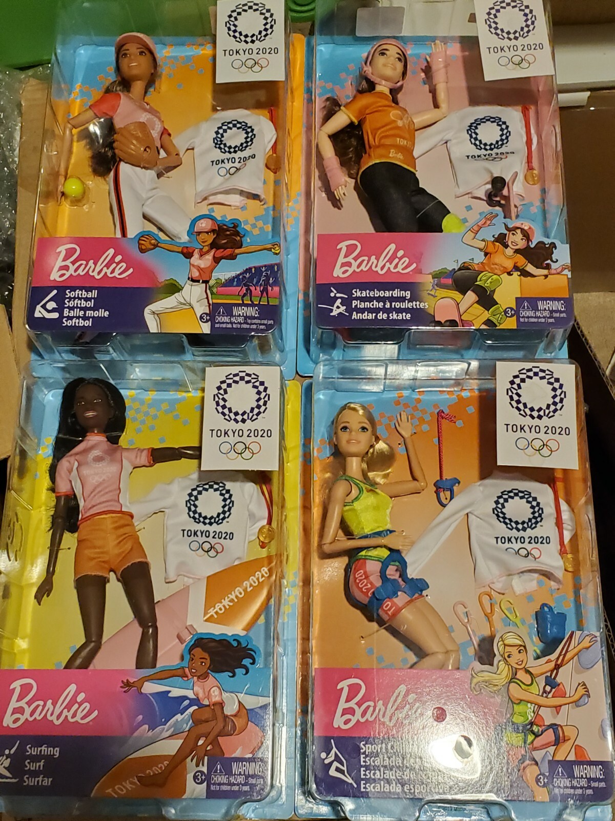 Tokyo 2020 Olympics Barbie Set Softball Surfing Sport Climbing