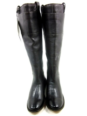 Pre-owned Frye , Paige Tall Riding Calf Boots, Dark Brown, Women's Us Size 6.5, Eur 39,
