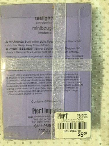 Purple Flower ??  Tea Light Candles (6 Count)