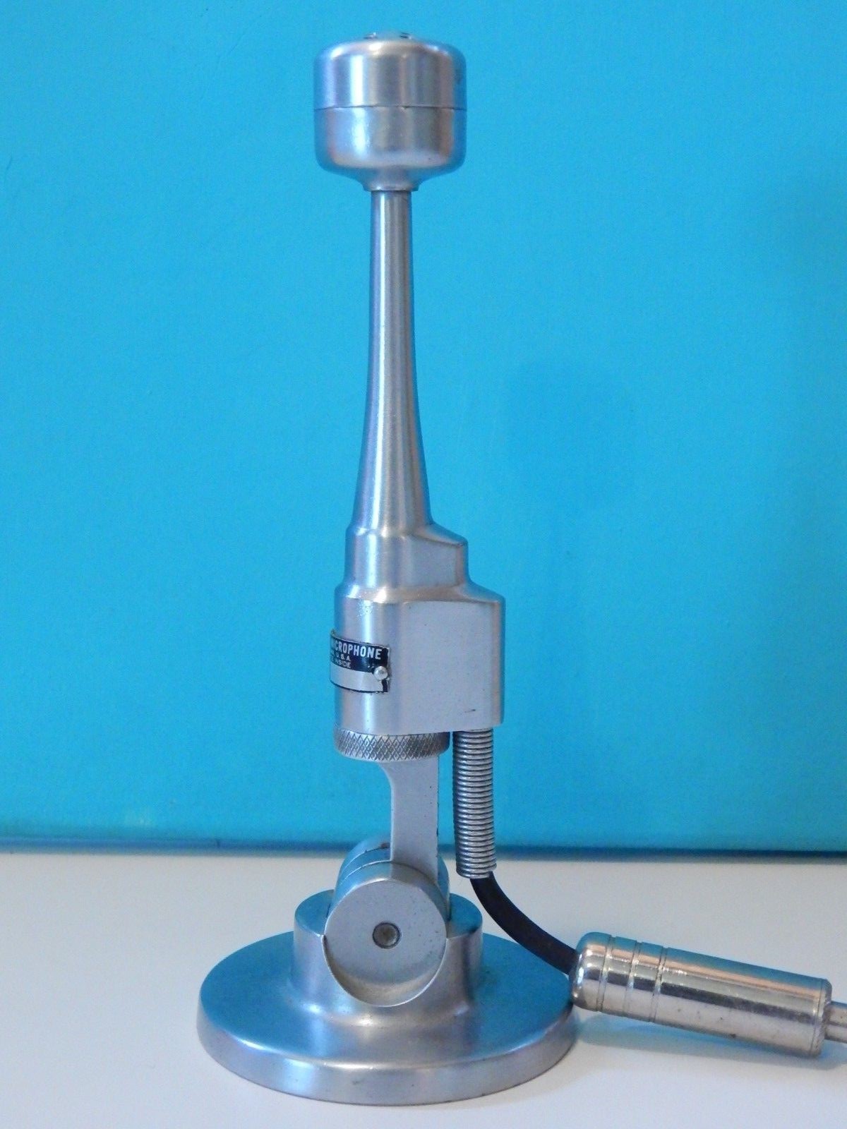 Vintage 1940S Turner 80X Microphone On Original Stand Deco Shure Electro Voice