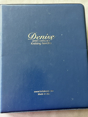 Denise Interchangeable Knitting Needles Set Complete Size 5-15 Blue Case