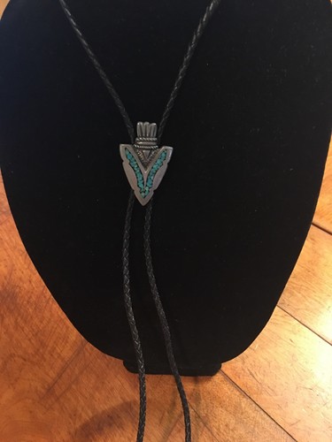 Western Cowboy Sterling Bolo Tie Arrowhead
