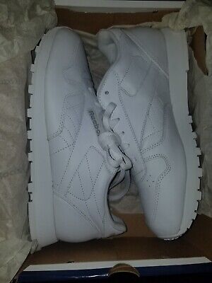 REEBOK Classic Leather Wide D Women Shoes White Sneakers W/ Box