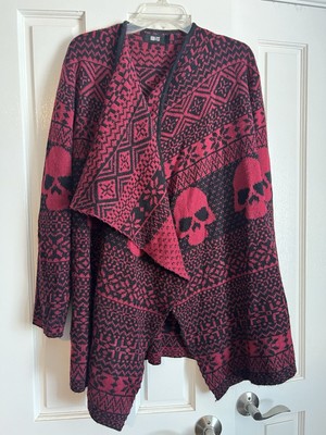 Iron Fist Skull Sweater Womens Large 