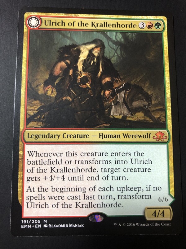 Mtg Ulrich Of The Krallenhorde_ulrich, Uncontested Alpha Emn 191/205 Reg Nm Rare