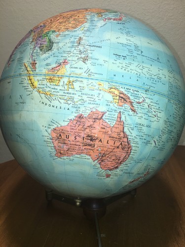 Vtg  Replogle Stereo Relief Globe 12
