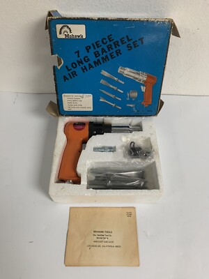 Vintage Mohawk Model 406 ~ 7-piece Long Barrel Air Hammer Set ~ New Old Stock
