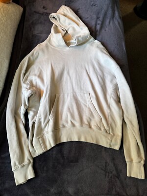 mnml Essential Hoodie Tan Beige Men's Size Small Oversized Side Slit Great cond
