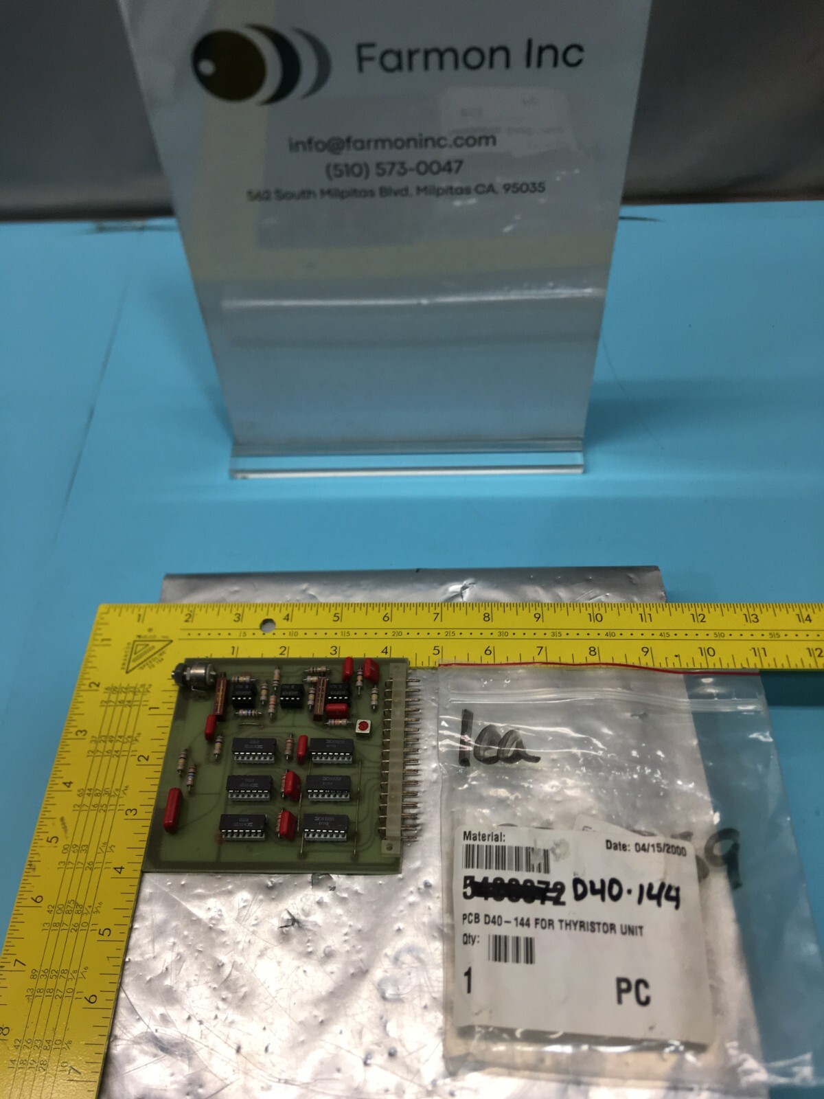 Huttinger D40-1471 PCB Integrator Threshold Switch, PCB, 188768