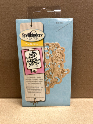 Spellbinders Die Thank You Fantastic Flourish One Die D Lites Cut Emboss Stencil