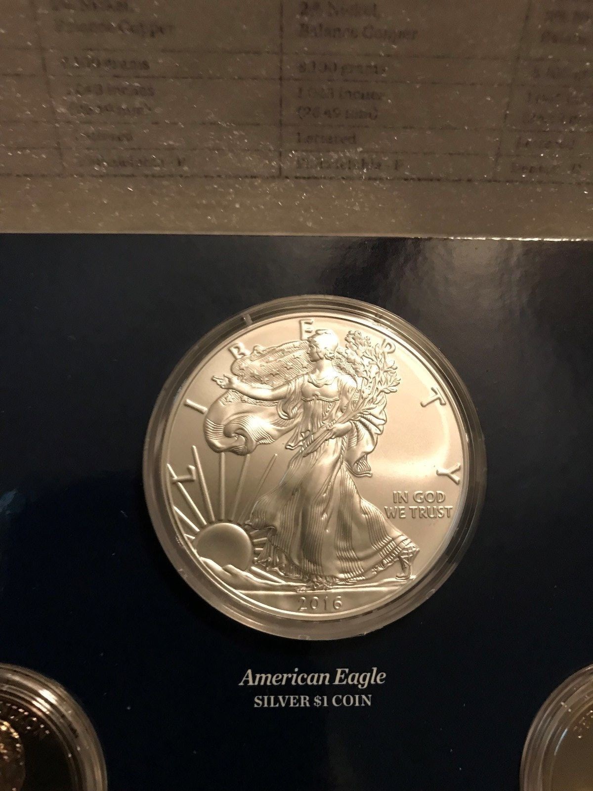 2013, 2014, 2015 & 2016 Mint Annual Unc. Dollar Sets w/Burnished Silver Eagles