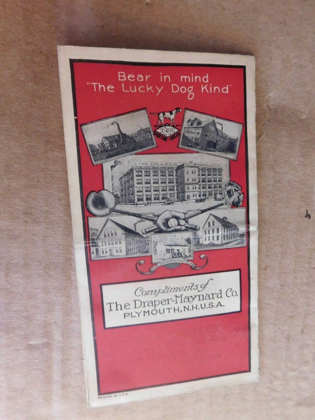 1920s DRAPER AND MAYNARD COMPANY LUCKY DOG SCORECARD