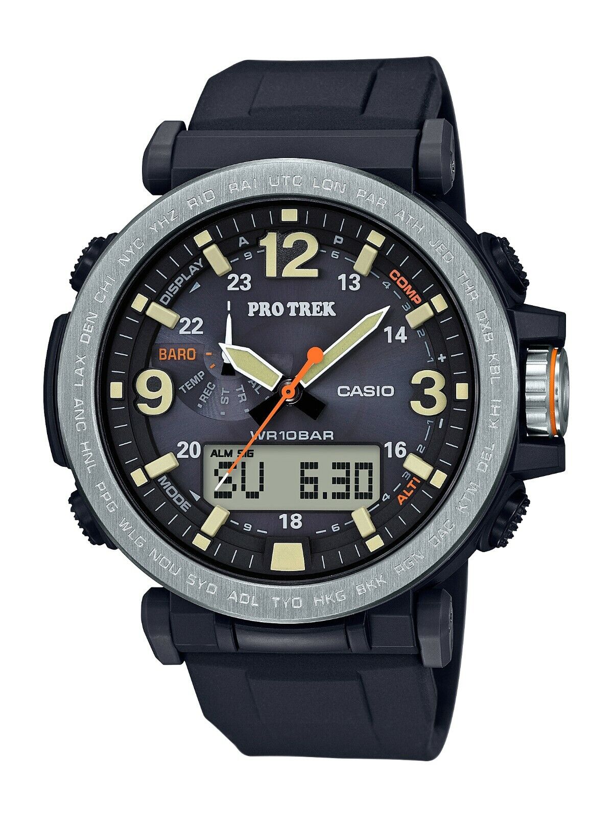 Casio Pro Trek Men's Tough Solar Atomic Time 47mm Watch PRW Casio Pro Trek Men's Tough Solar Atomic Time 47mm Watch PRW