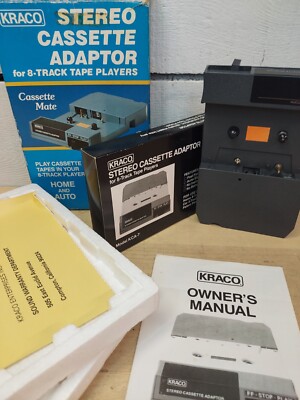 Kraco Stereo Cassette Adapter For 8 Track Tape Players Model KCA-7 Untested