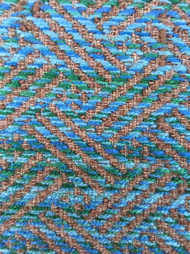Vintage Tweed Fabric  Blue/green  $15  Yard Kiesling Hess 1970's Fabric