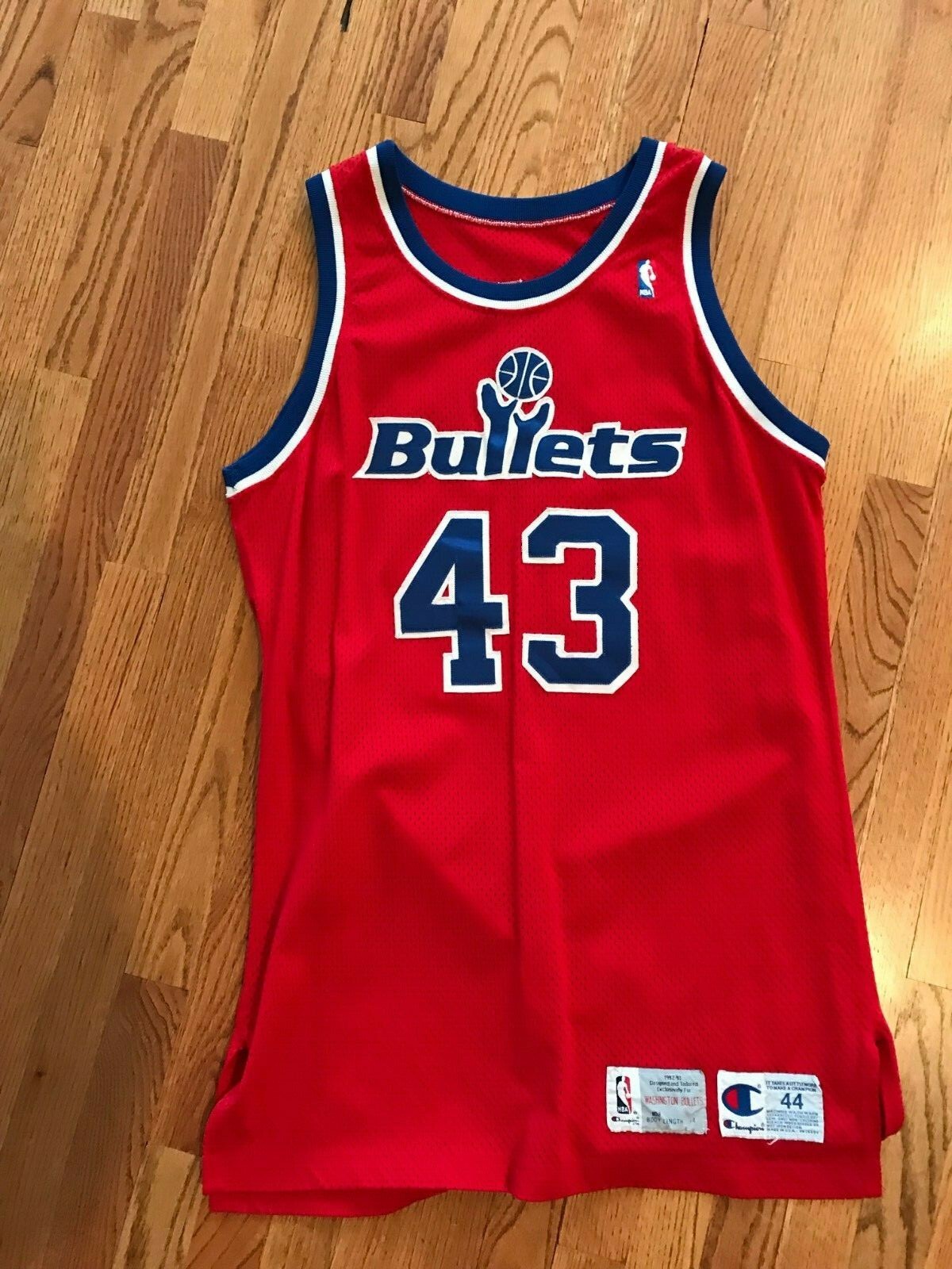 1992 93 Washington Bullets PERVIS ELLISON Game Used Worn Jersey and Shorts   NBA