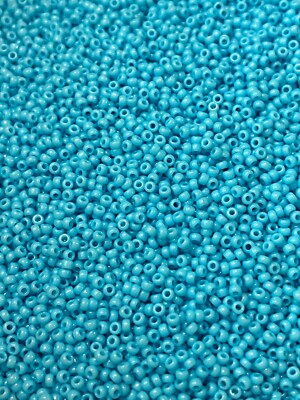 Miyuki 11/0 Round Seed Beads 11-413 Opaque Turquoise Blue 50 Grams