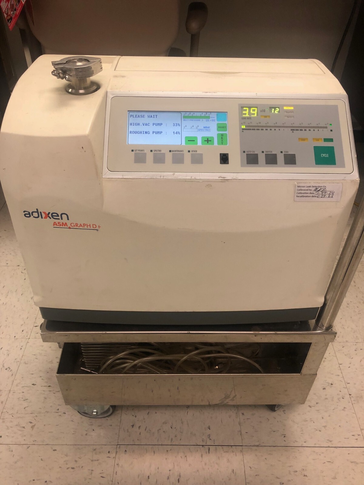 ADIXEN ASM GRAPH D+ Leak Detector, Working, Calibrated By 3rd Party, 163415