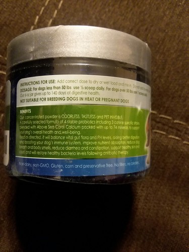 Best Natural Essential DOG Probiotics Exp May 2018