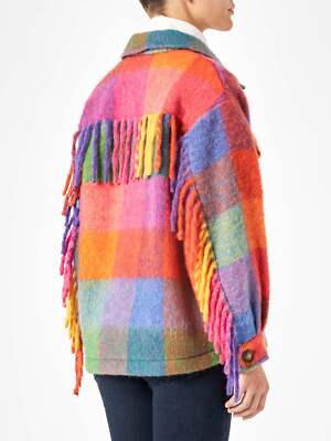 Pre-owned Saint Barth Mc2  Woman Overshirt With Fringes In Multicolor