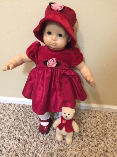 American Girl Bitty Baby 2004 Rosey Red Holiday Outfit