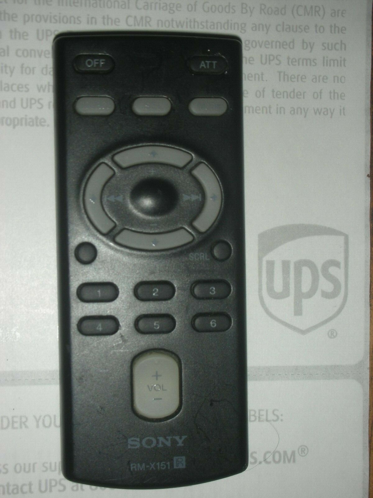 Sony RM-X151 Car Stereo Remote Control                   **** FREE SHIPPING ****